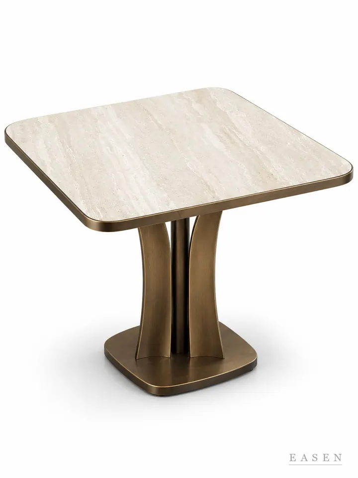 Beige Triple Wing Square Table — Hotel & Lounge Table