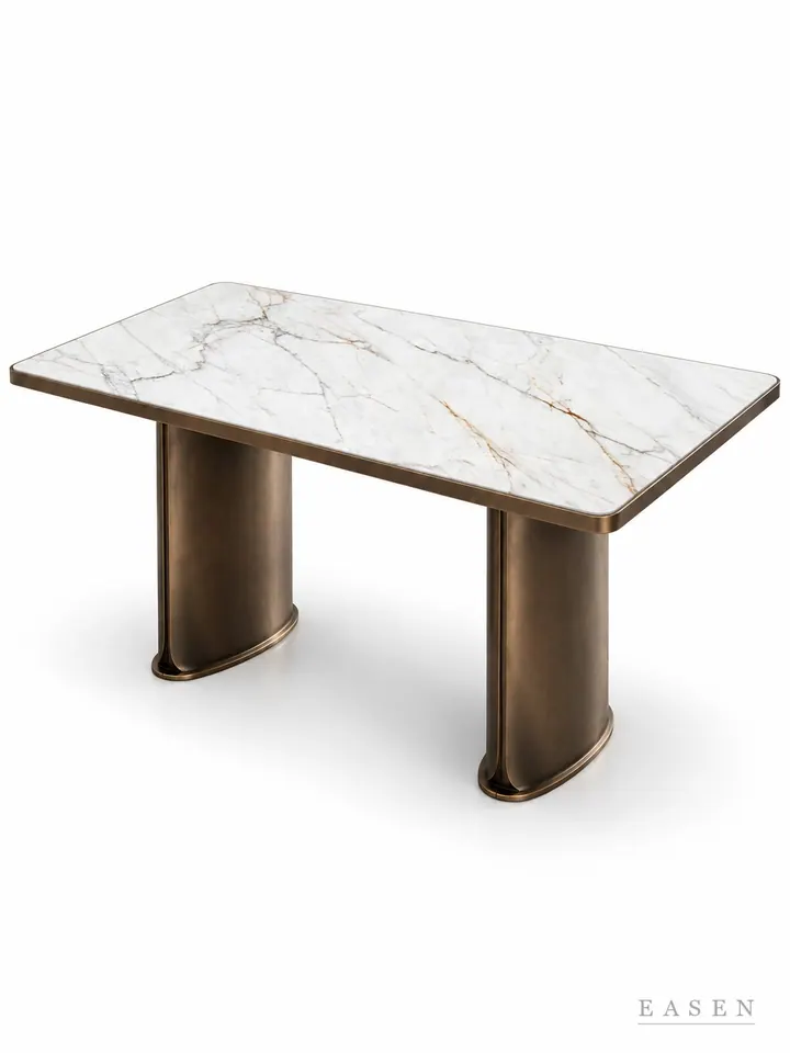 Golden Twin Wing Long Table — Hotel & Lounge Table