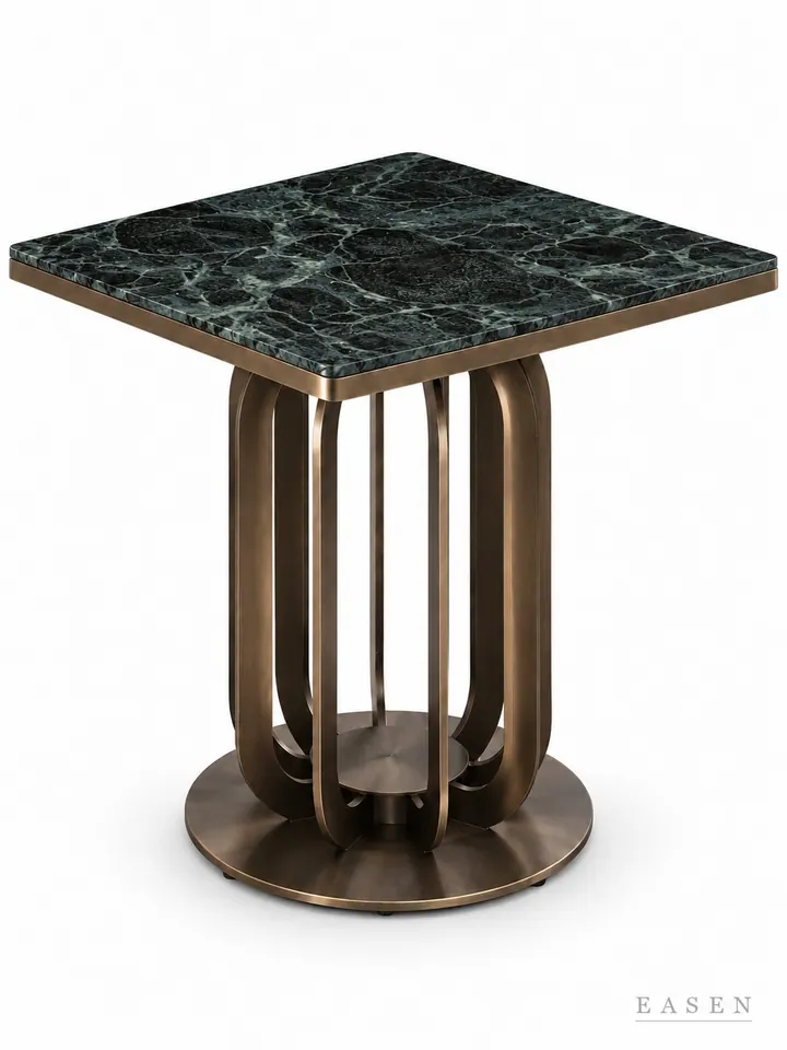 Forest Green Lantern Square Table — Hotel & Lounge Table