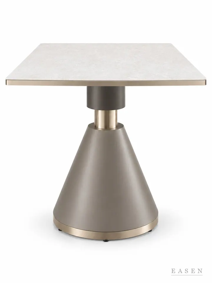 Limestone Grey Taper Square Table — Hotel & Lounge Table