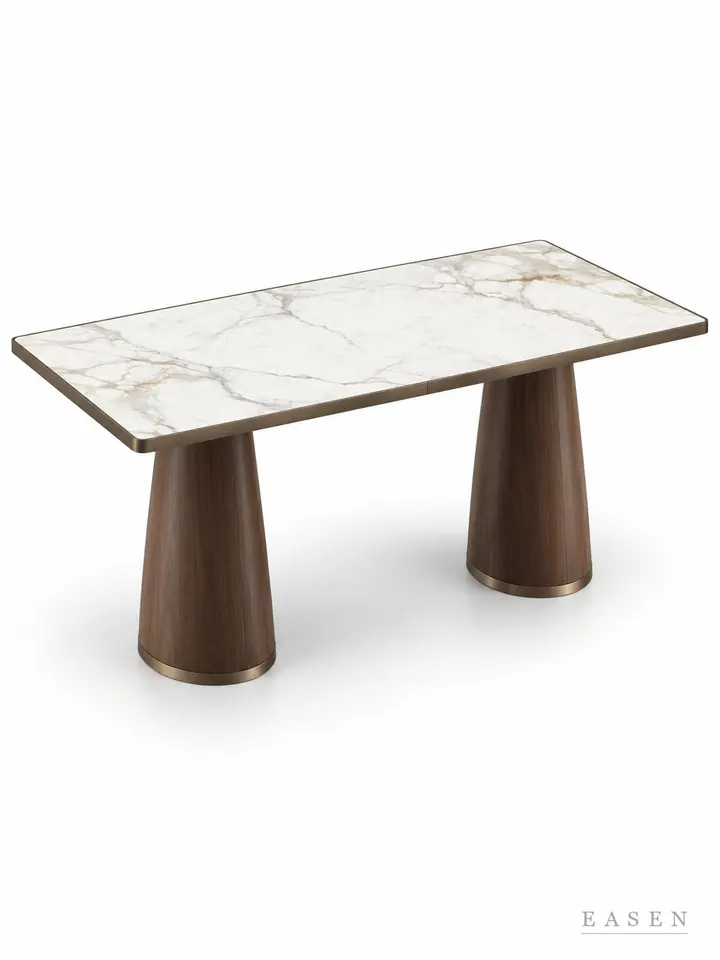 Carrara Double Cone Long Table — Hotel & Lounge Table