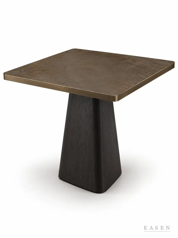 Manhattan Black Wood Square Table — Hotel & Lounge Table