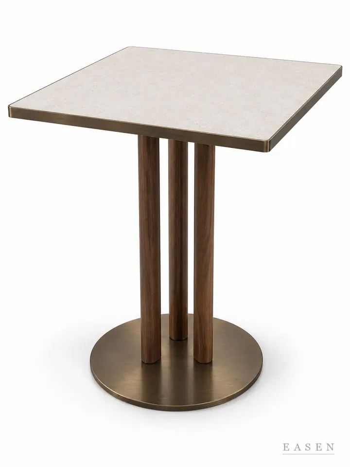 Terrazzo Wood Bundle Square Table — Hotel & Lounge Table