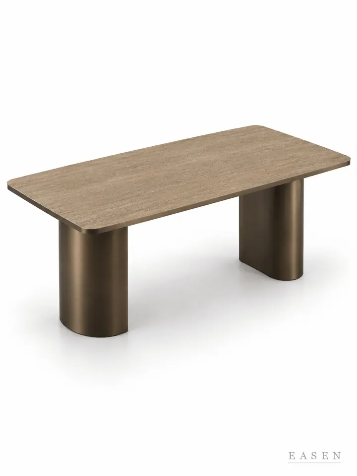 Oak Grain Moon Long Table — Hotel & Lounge Table