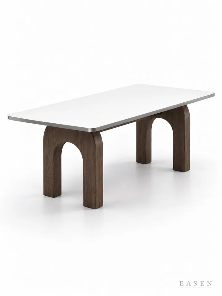Pure White Arch Long Table — Hotel & Lounge Table