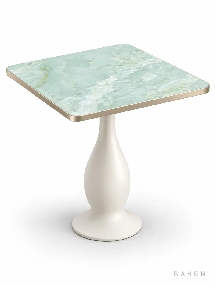 Celadon Bottle Column Square Table — Hotel & Lounge Table