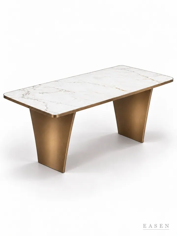 Golden Thread Curve Long Table — Hotel & Lounge Table