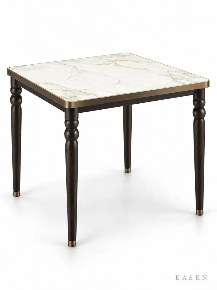 Carrara Twin Bead Square Table — Hotel & Lounge Table