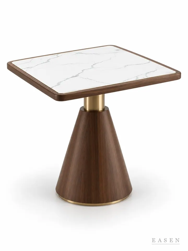 Floral Inlay Taper Square Table — Hotel & Lounge Table