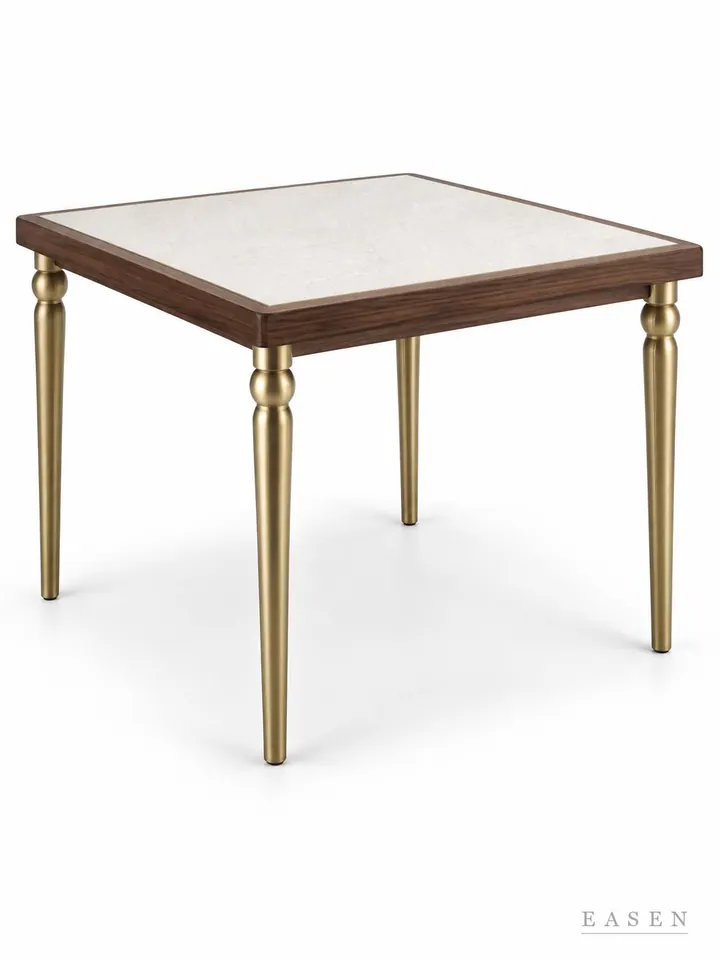 Ivory Single Bead Square Table — Hotel & Lounge Table
