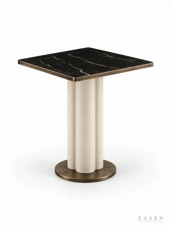 Alsace Black Lobe Square Table — Hotel & Lounge Table