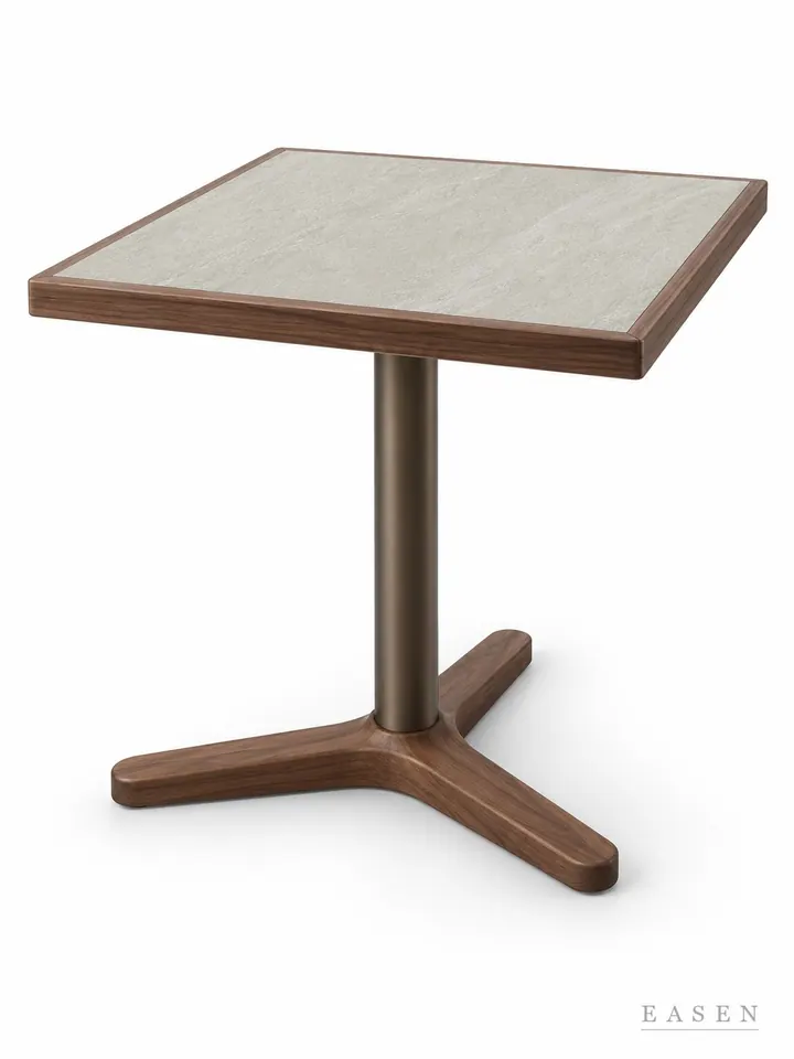 Nordic Tri Spoke Square Table — Hotel & Lounge Table