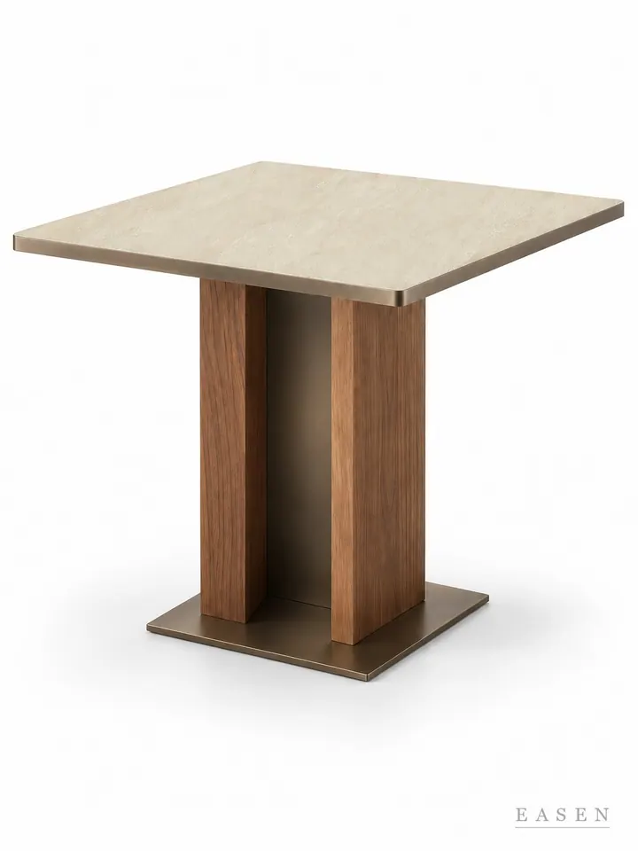 Terrazzo I Beam Square Table — Hotel & Lounge Table