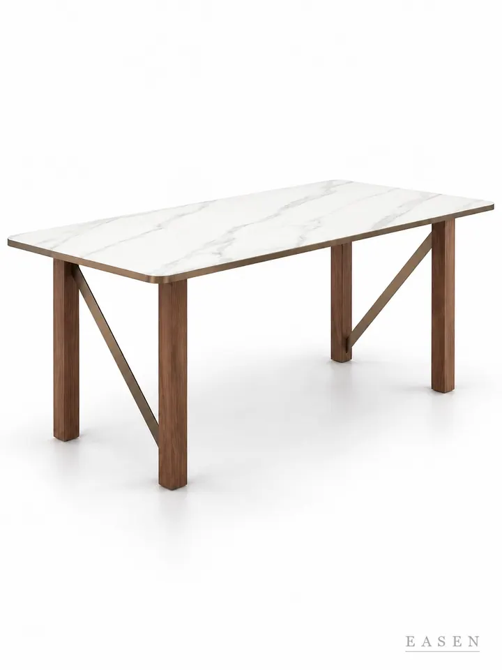 Han Bronze Brace Long Table — Hotel & Lounge Table