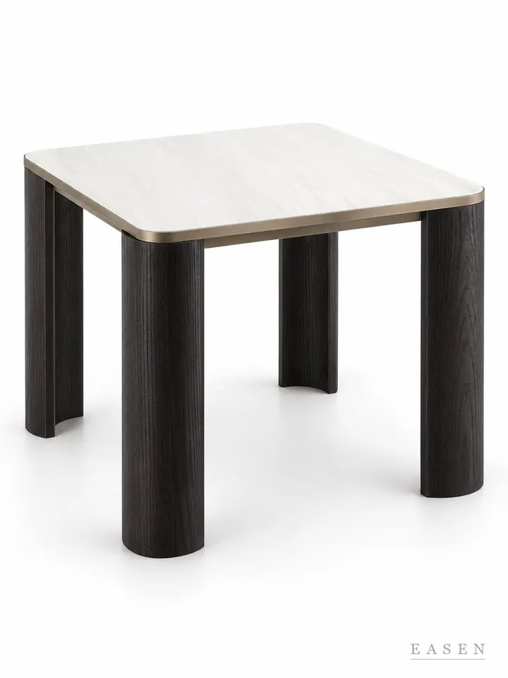 Ivory Four Leg Square Table — Hotel & Lounge Table