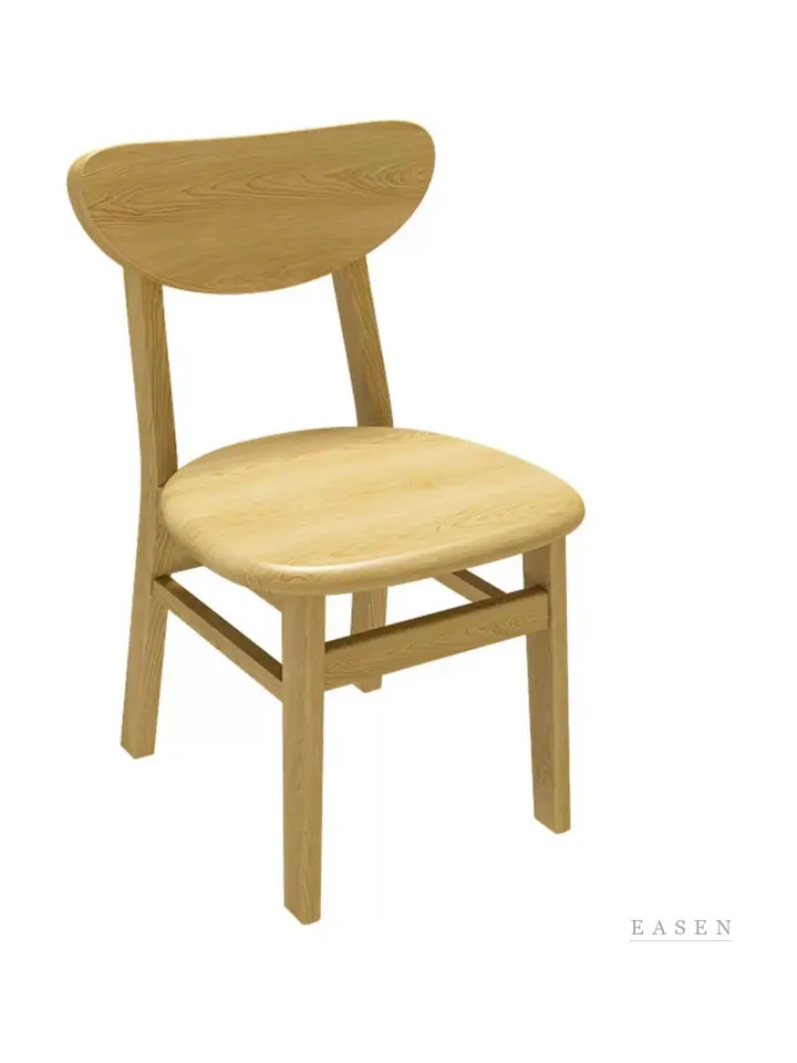Curved-Back Solid Wood Chair — Café Chair
