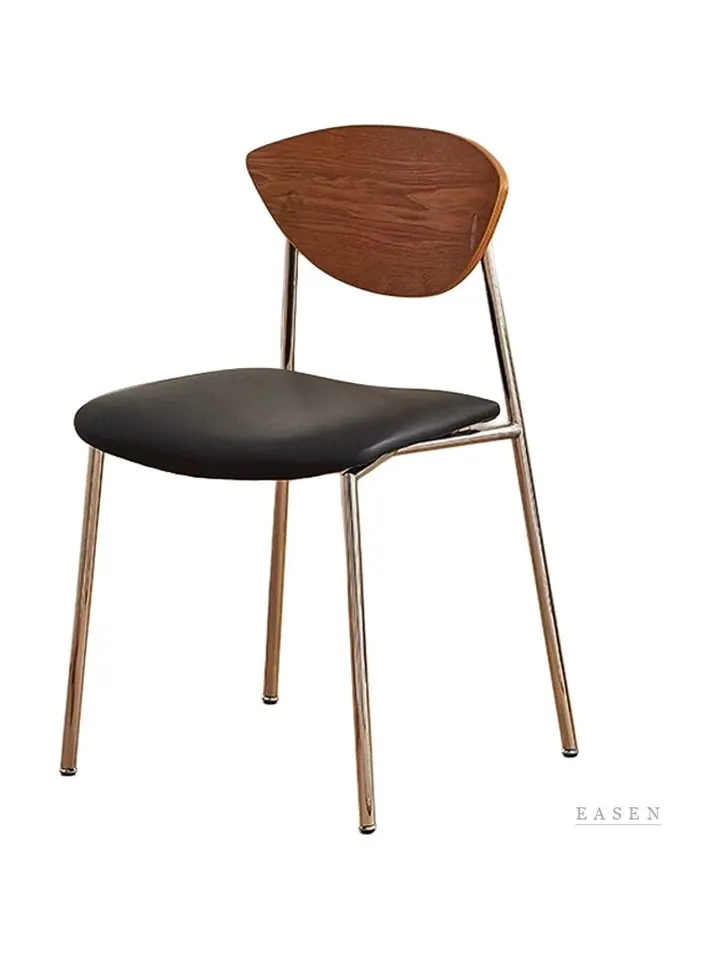 Leaf-Back Rose-Gold Chair — Café Chair
