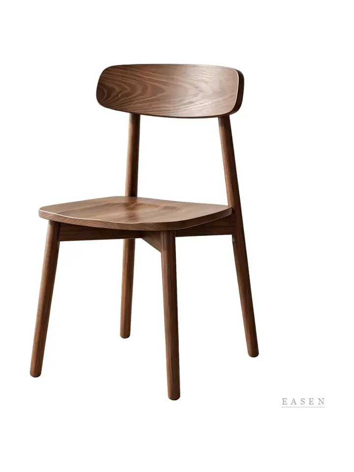 Shaped-Seat Walnut Chair — Café Chair