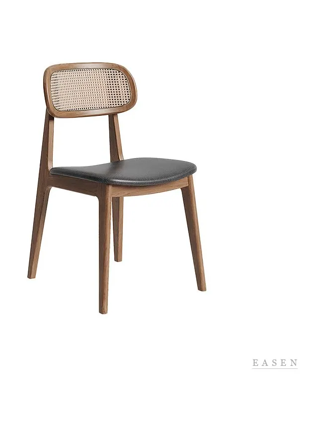 Metal-Leg Cane-Back Chair — Café Chair