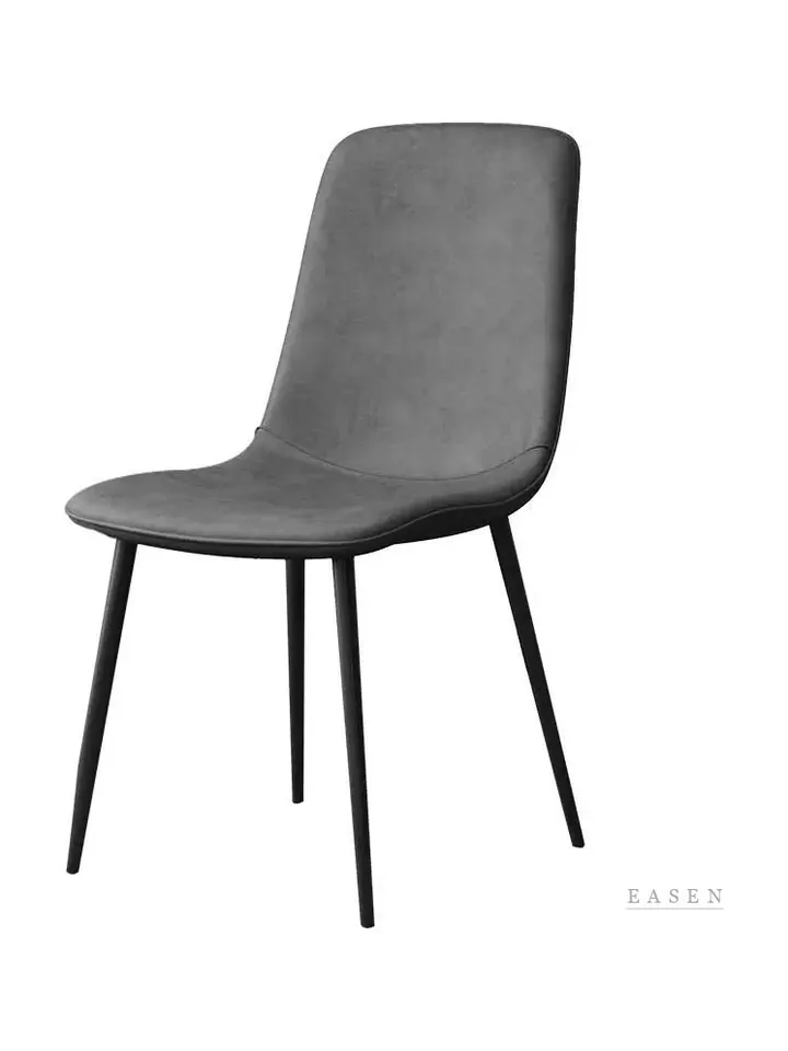 Curved-Shell Black-Leg Chair — Café Chair