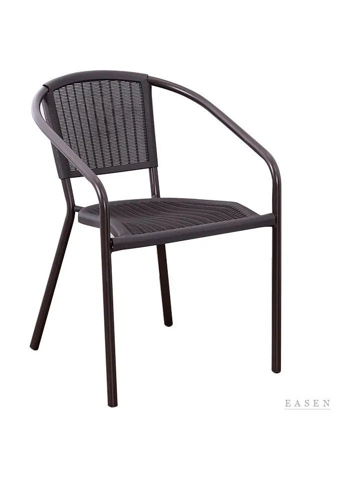Woven-Seat Stacking Armchair — Outdoor Chair