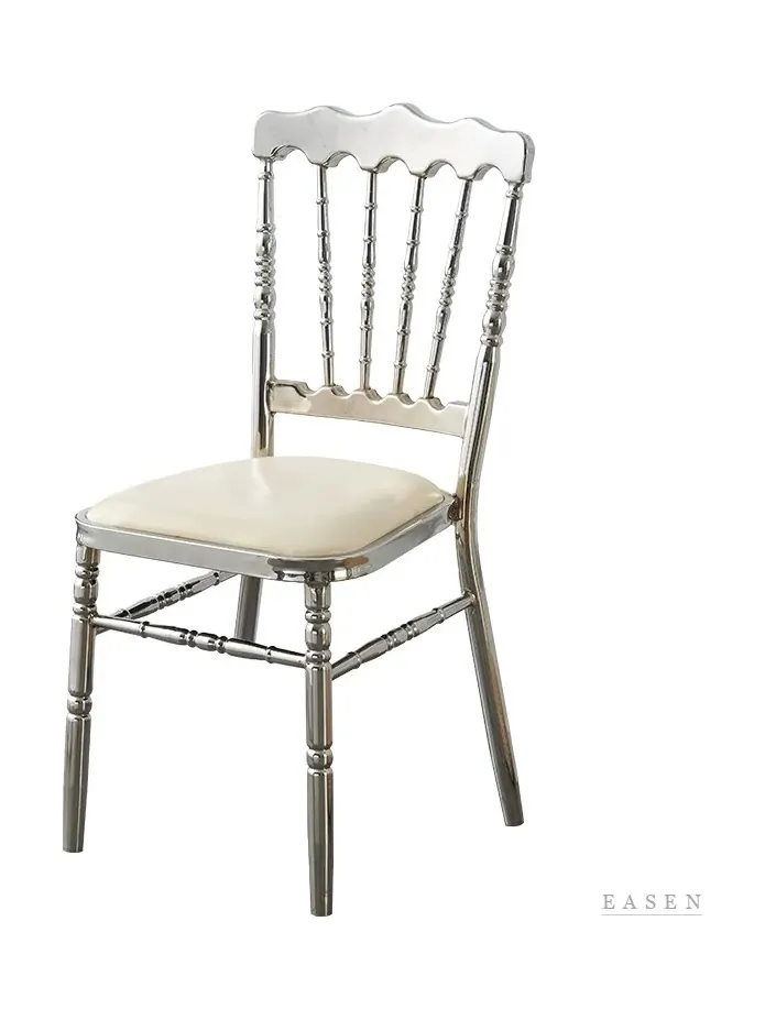 Silver Ladder-Back Cushion Chair — Restaurant Chair