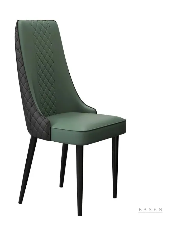 Curved High-Back Leather Chair — 3