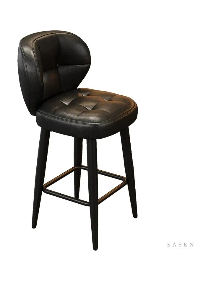Tufted Leather Bar Stool — Restaurant Chair