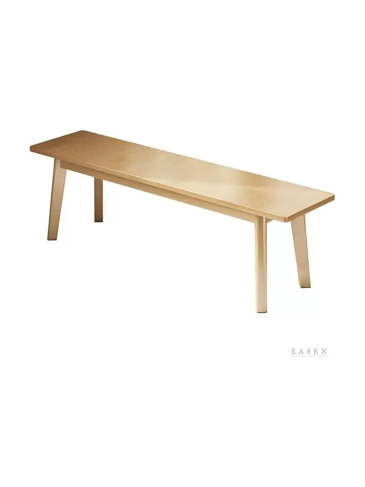 Splayed-Leg Solid Wood Bench — Café Chair