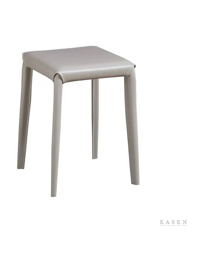 Grey Tapered-Leg Stool — Café Chair