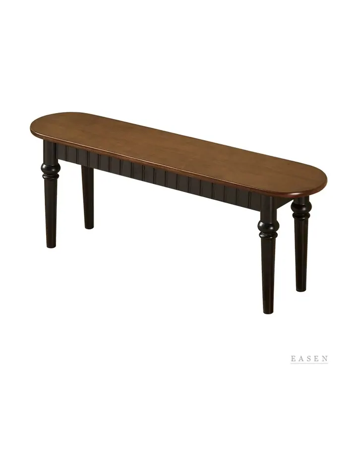 Oval-End Turned-Leg Bench — Restaurant Chair