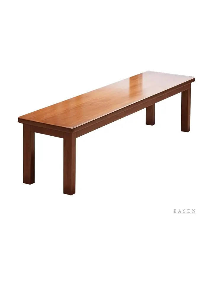 Warm Walnut Straight-Leg Bench — Restaurant Chair