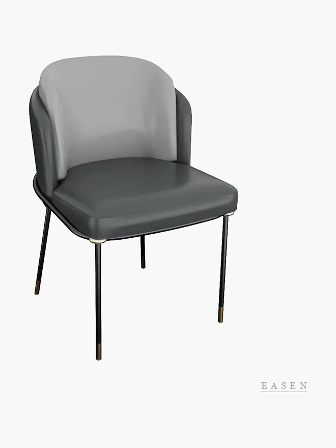 Grey Wing-Back Gold-Tip Chair — Restaurant Chair