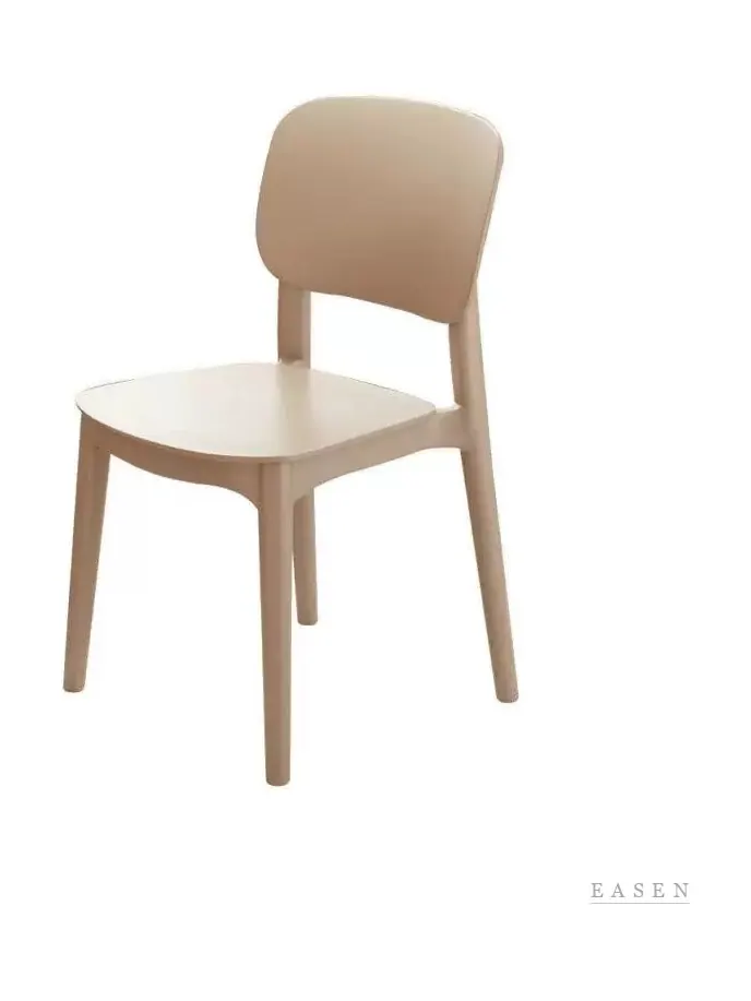 Square-Back Rounded Plastic Chair — 4