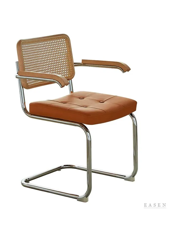 Chrome Cantilever Cane Armchair — Café Chair