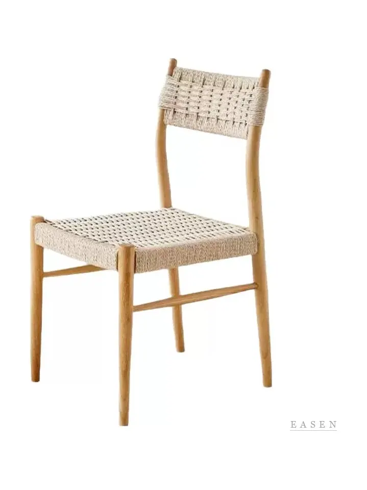 Woven Cord Straight-Back Chair — Café Chair