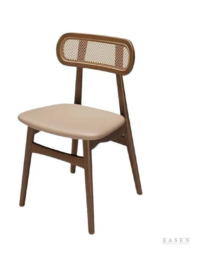 Low Cane-Back Upholstered Chair — 3
