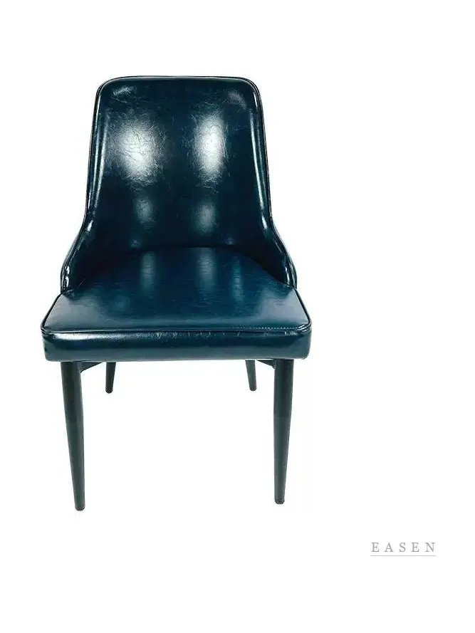 Indigo Glossy-Leather Chair — Restaurant Chair