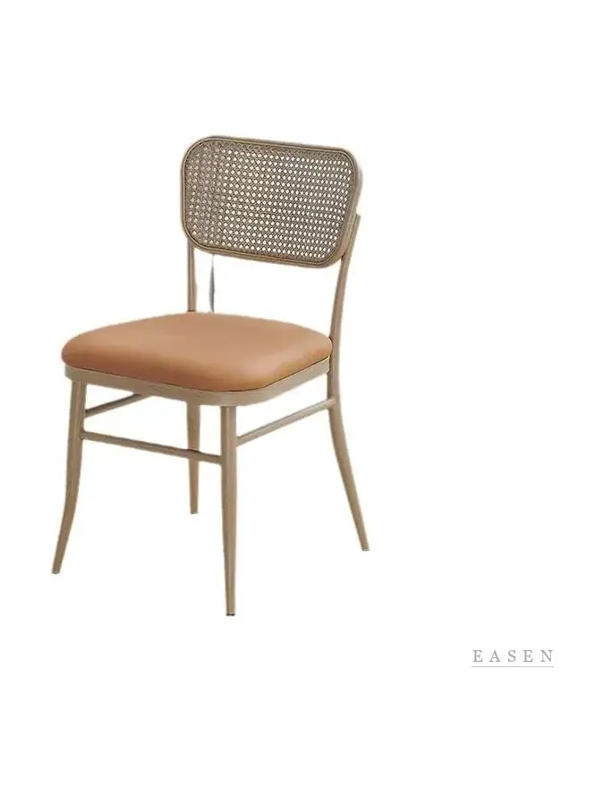 Slim Steel Round Cane Chair — Café Chair