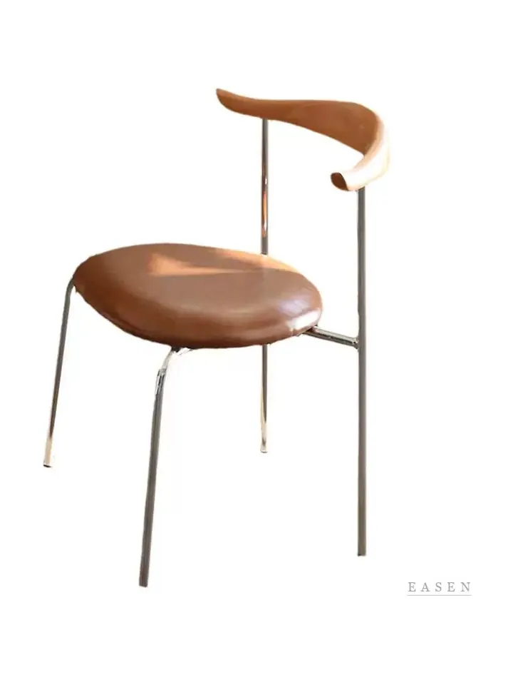 Curved-Rail Thin-Leg Chair — Café Chair