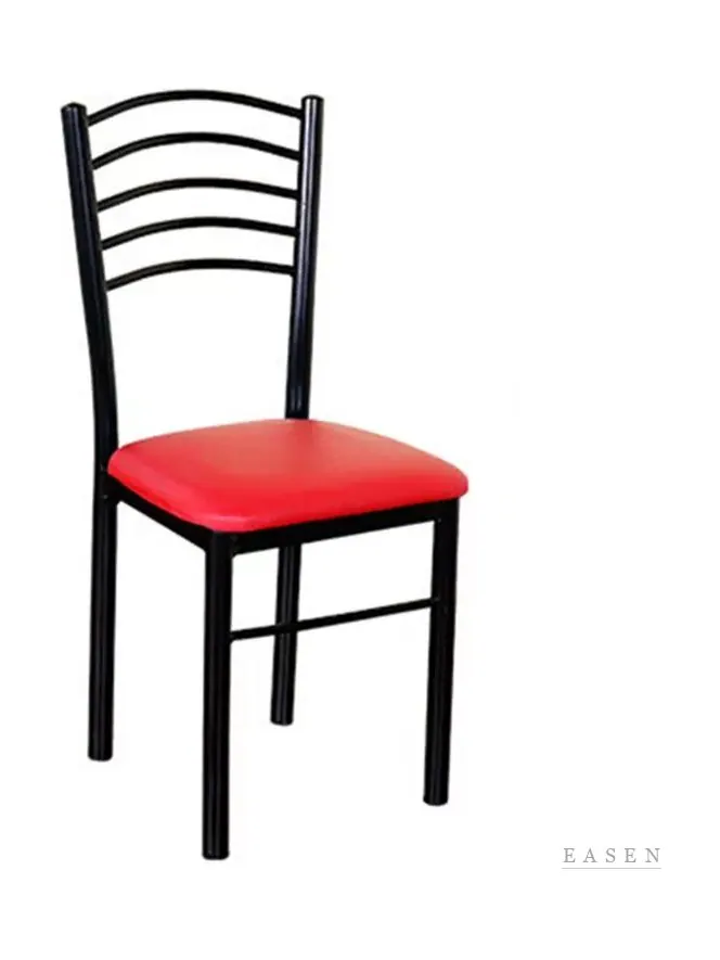 Black Ladder-Back Red-Seat Chair — Restaurant Chair