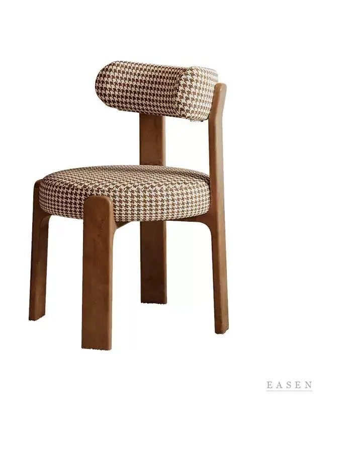 Houndstooth Round-Back Chair — Café Chair