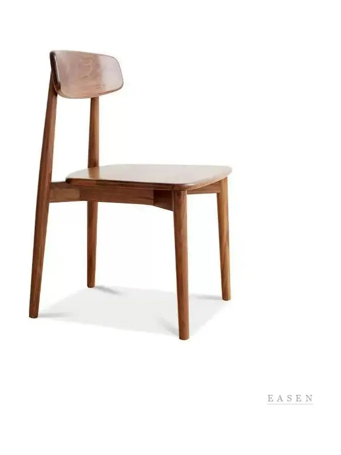 Square-Frame Walnut Chair — Café Chair