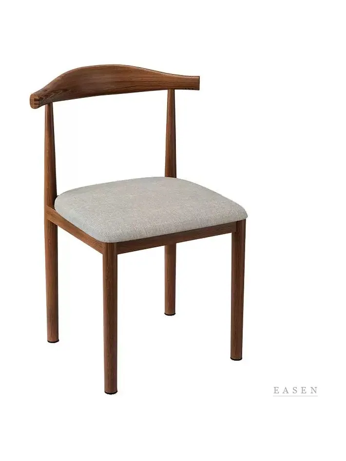 Wood-Look Frame Grey-Seat Chair — Restaurant Chair