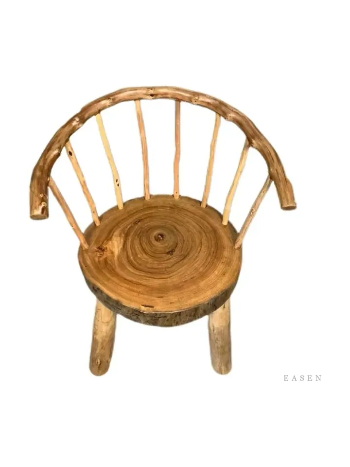 Branch-Back Wood-Slice Chair — Café Chair
