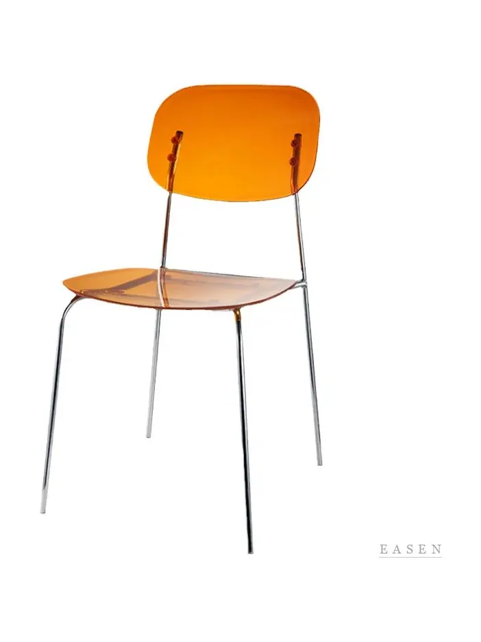 Translucent Orange Shell Chair — Café Chair