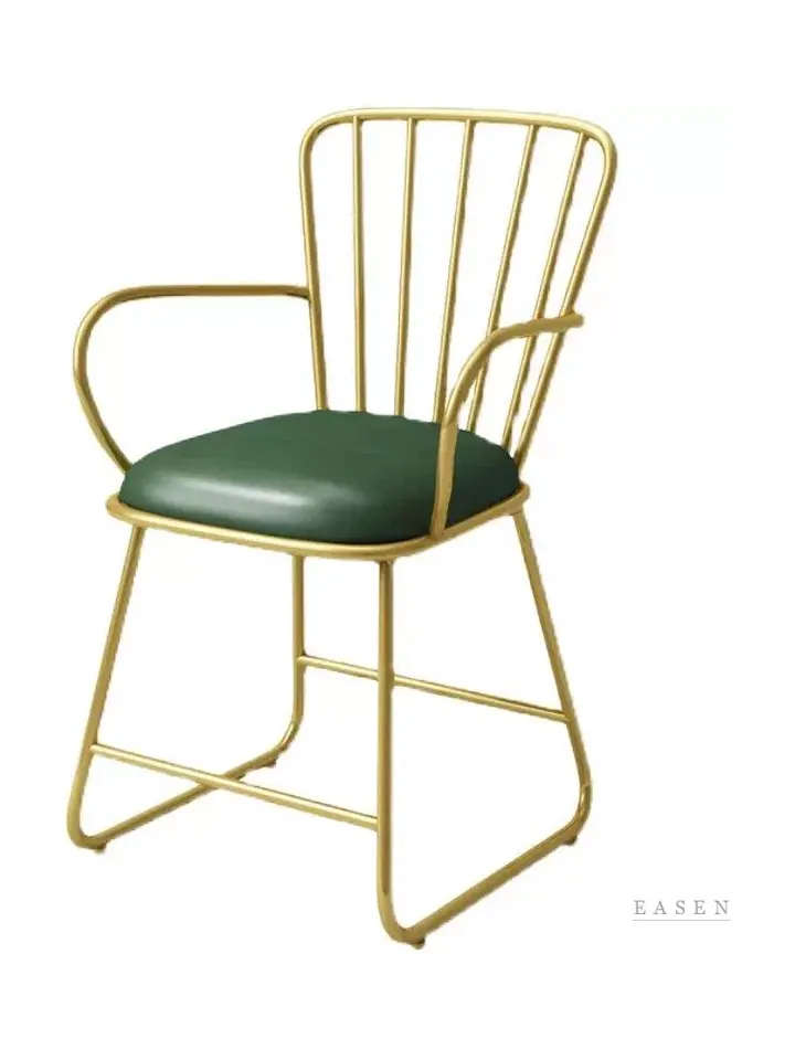 Gold-Wire Slat-Back Armchair — Café Chair