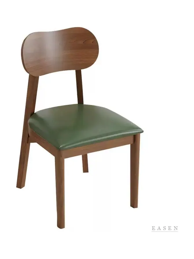 Green-Seat Rounded-Back Chair — Café Chair