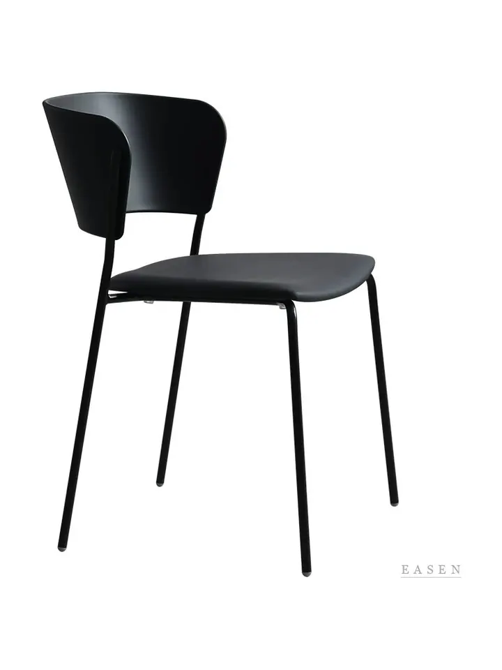 Molded Curved-Back Metal Chair — Café Chair