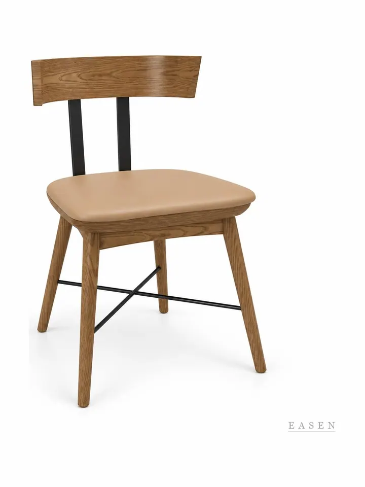 Metal-Brace Curved-Back Chair — Café Chair